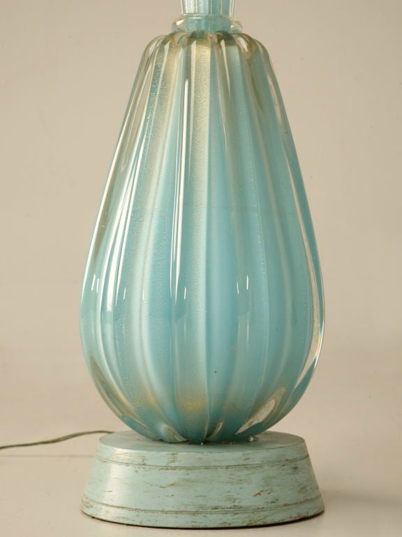 Vintage Italian Barovier & Toso Murano Venetian Glass Lamp 5