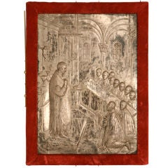 Antique French Silvered Religious Wall Relief 5