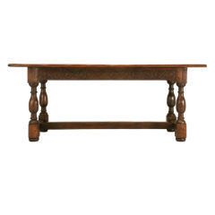 Original 17th C. Rustic Spanish Oak Console or Sofa Table