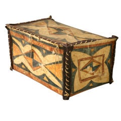 Original Antique Native American Parfleche Box
