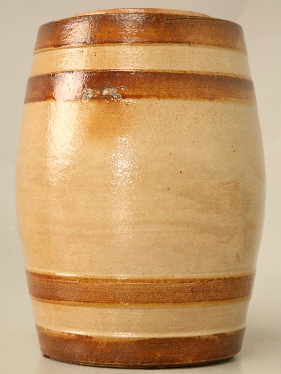 Original Antique English Salt Glazed Barrel-Form 