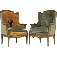 Pair of  Early 19th C. Original Paint French Louis XVI Chairs
