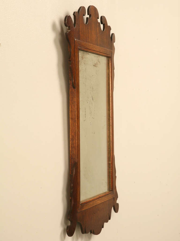 Circa 1850-1870 English Chippendale Mirror in its original unrestored condition.