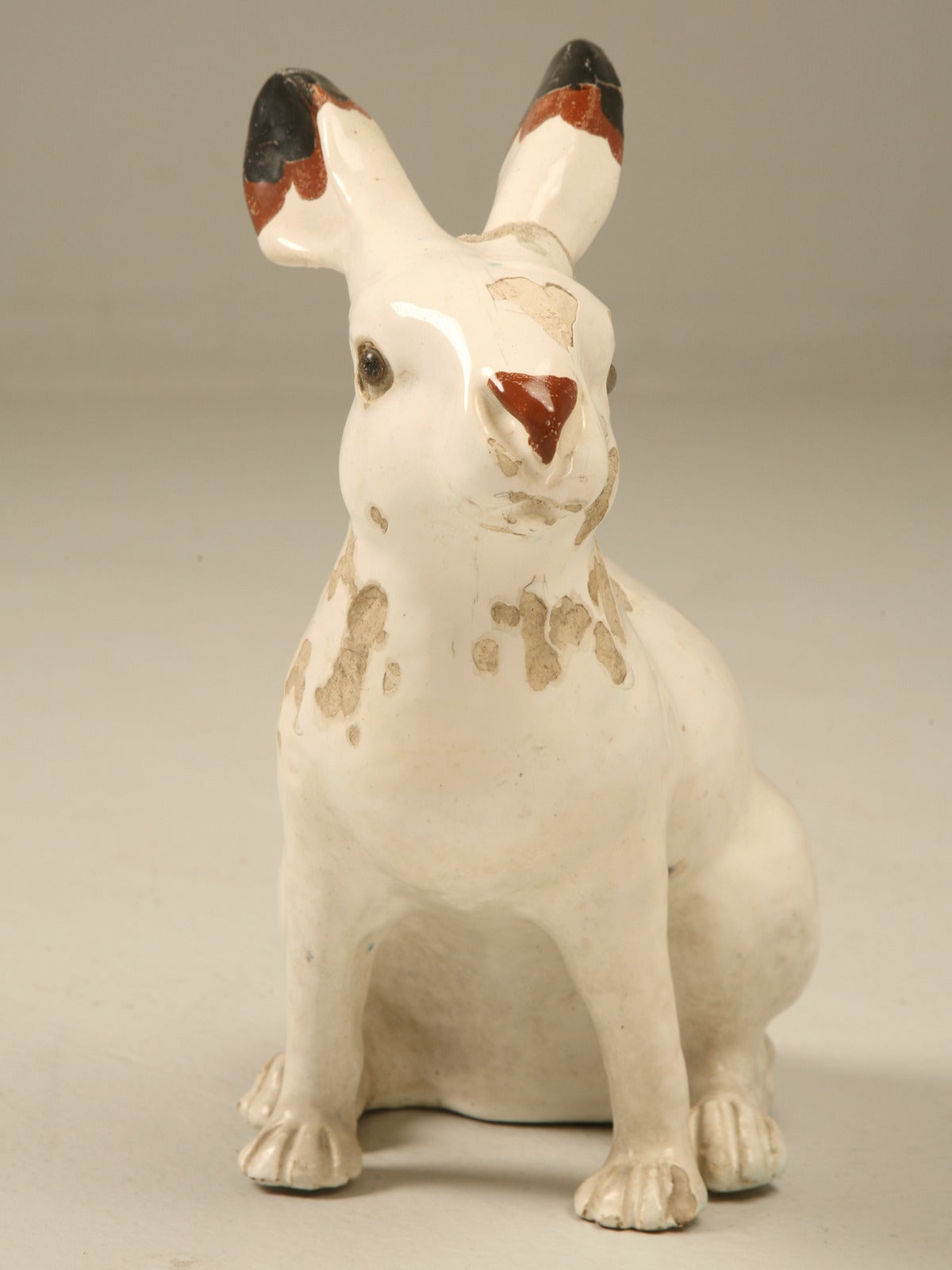 An earthenware rabbit possibly produced by the company; La Poterie du Mesnil, from the Calvados area of Normandy, France. I highly suggest that if you are visiting the Normandy area, that you stop by their factory, because they are still making by
