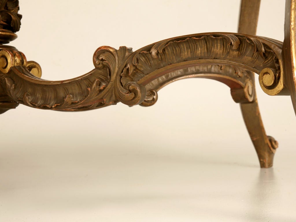 18th Century French Louis XV Style Table with Original Marble 5
