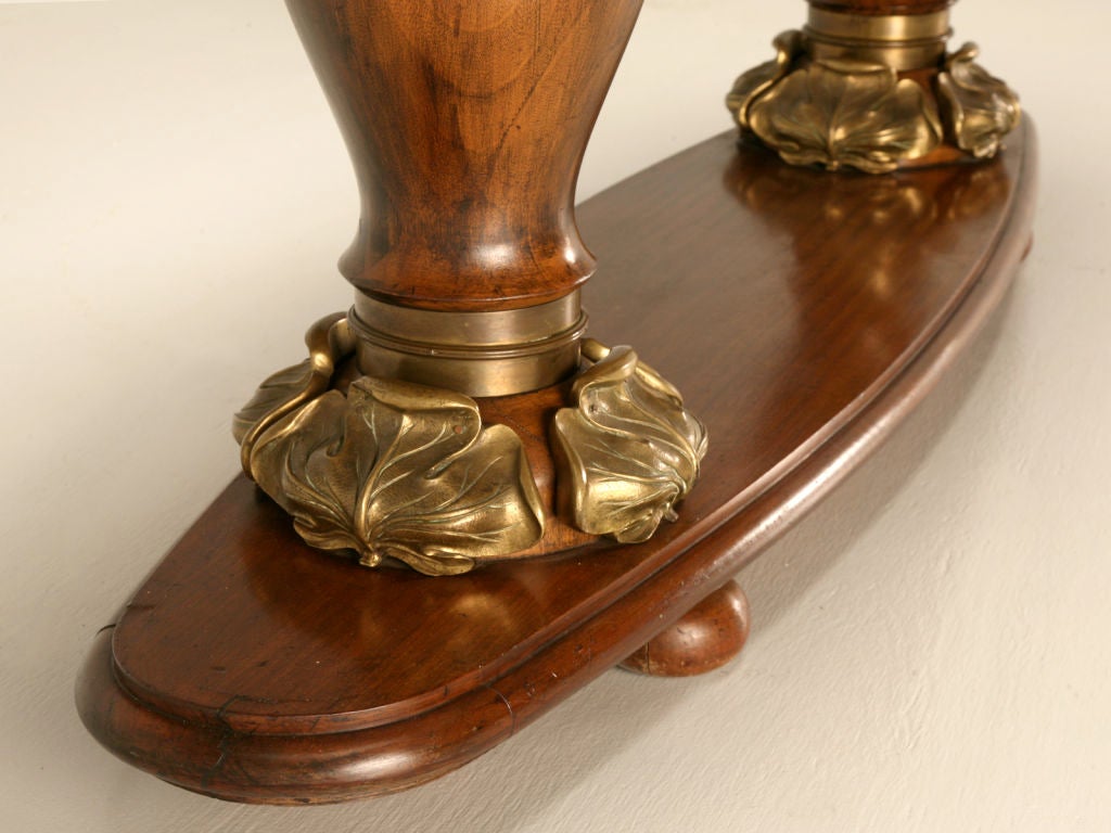 Table console Art Nouveau d'Autriche avec bronze, mahogan et onyx, vers 1890 en vente 2