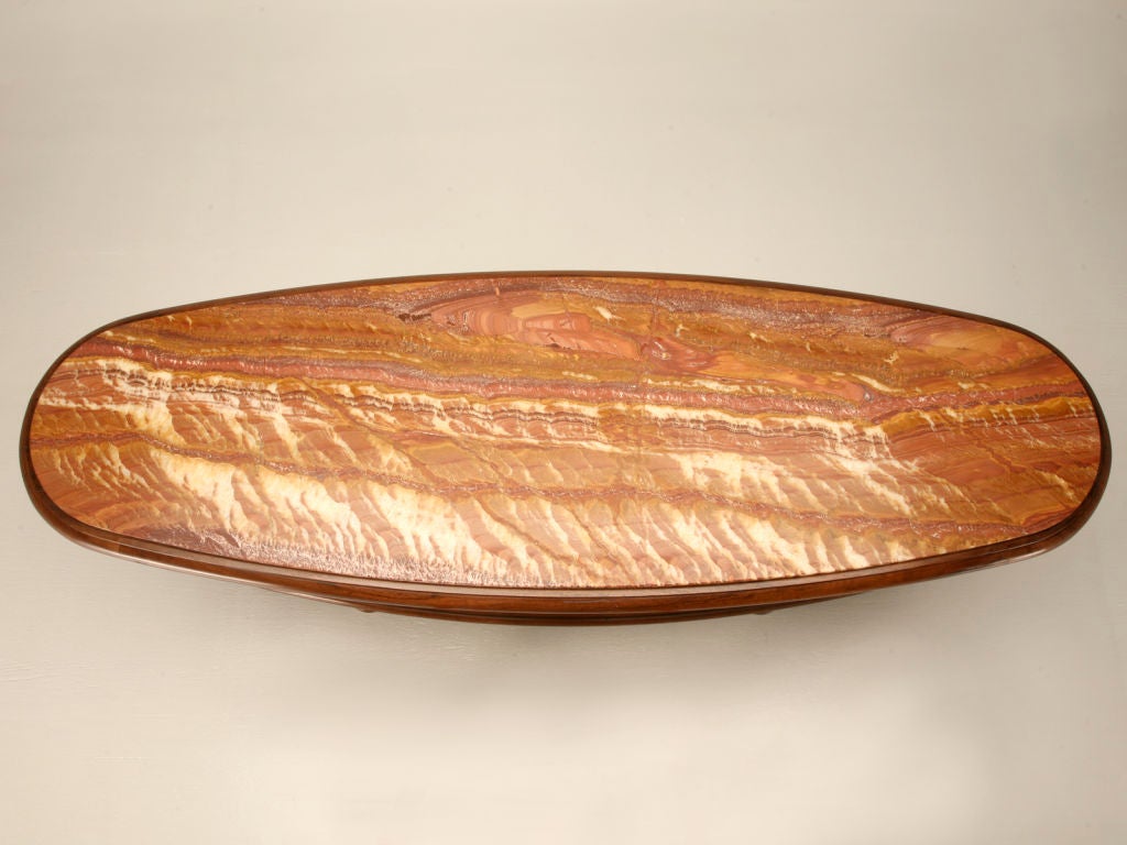 Art nouveau Table console Art Nouveau d'Autriche avec bronze, mahogan et onyx, vers 1890 en vente