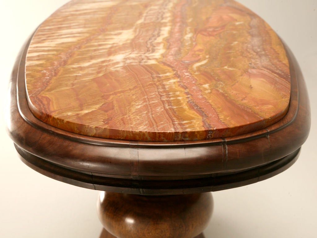 Moulage Table console Art Nouveau d'Autriche avec bronze, mahogan et onyx, vers 1890 en vente