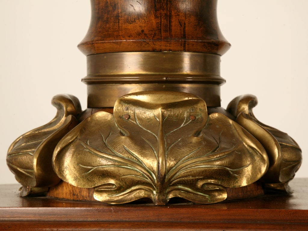 Table console Art Nouveau d'Autriche avec bronze, mahogan et onyx, vers 1890 en vente 1