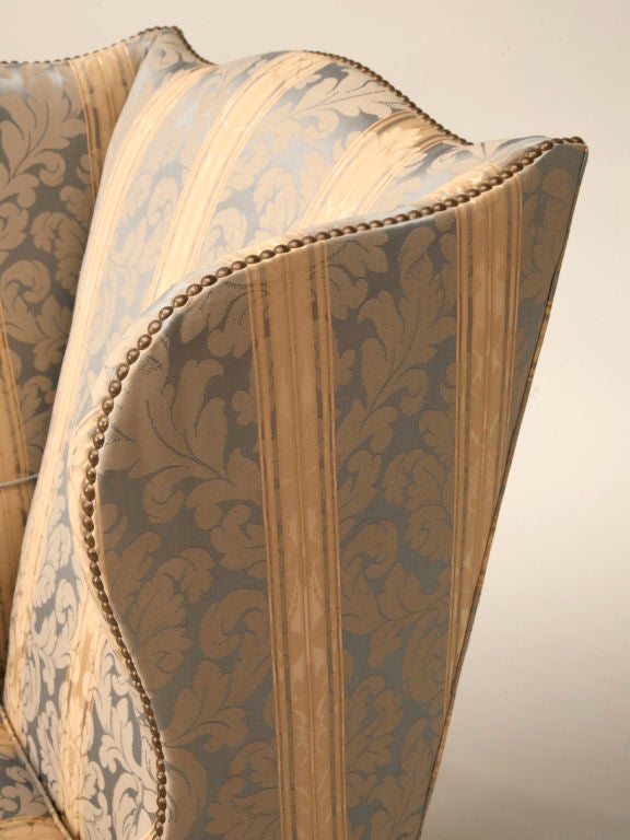 Matching Pair of Vintage "Baker" Chippendale Style Wing Backs