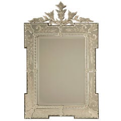 Vintage Italian Venetian Style Vertical Mirror