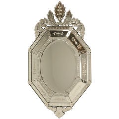 Vintage Italian Venetian Style Octagonal Mirror