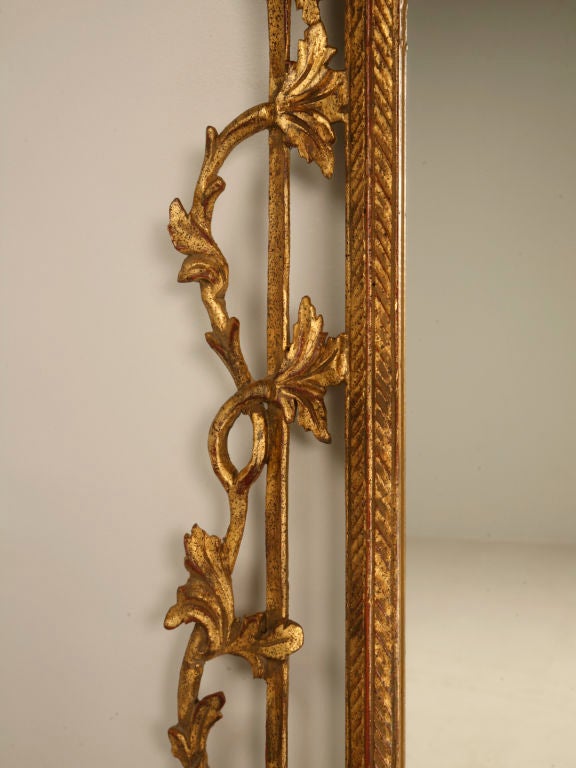 Vintage Italian Carved & Gilded Chinese Chippendale Style Mirror 3