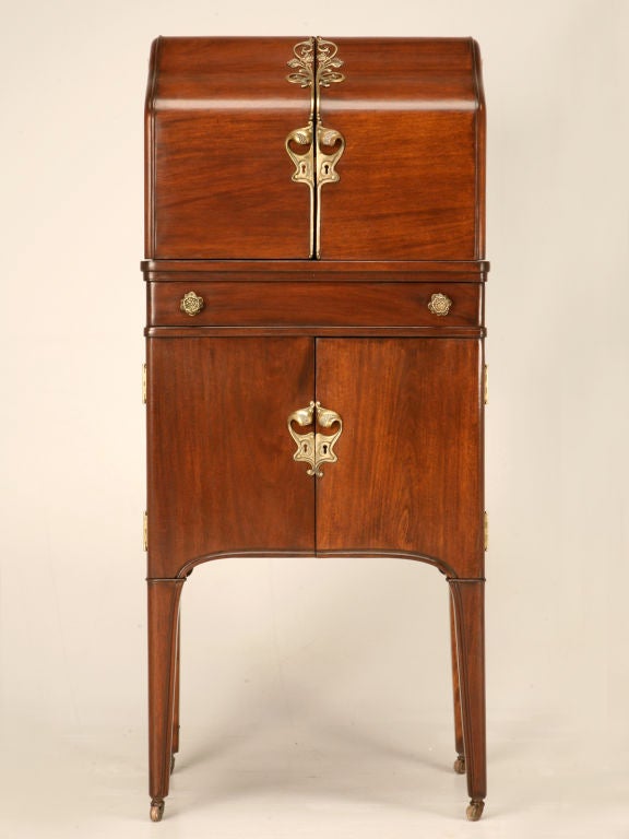 Outstanding Antique French Art Nouveau Fitted Dry Bar