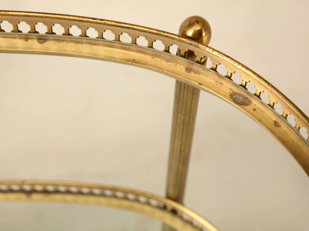 Brass Vintage Petite French Lady's 3 Tier Perfumery or Dessert Cart