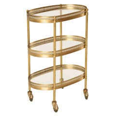 Vintage Petite French Lady's 3 Tier Perfumery or Dessert Cart