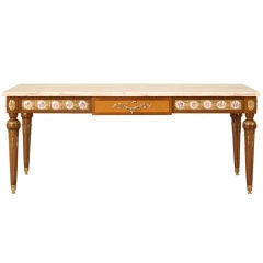 Opulent Vintage Sevres Style Coffee Table w/Marble Top