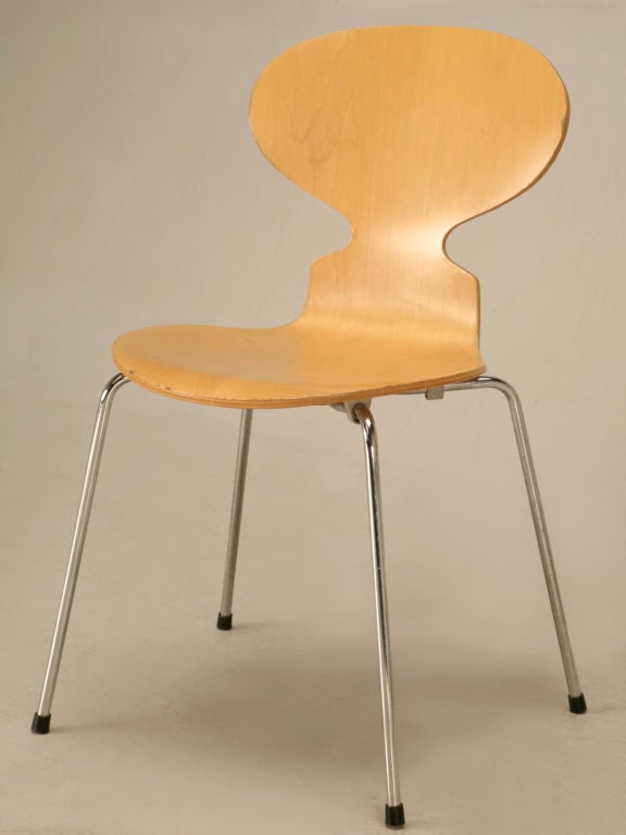Set of 4 Fritz Hansen Birchwood Chairs by Arne Jacobsen 2