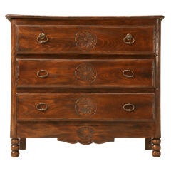 Rustic Antique French Country 3 Drawer Commode