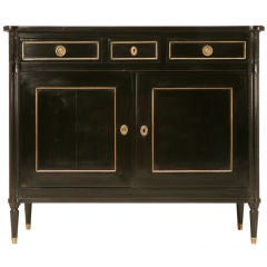Ebonized Antique French Louis XVI Style 3 Over 2 Buffet/Commode