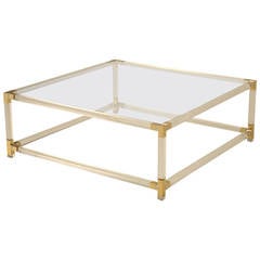 Acrylic Mid-Century Modern French Coffee Table