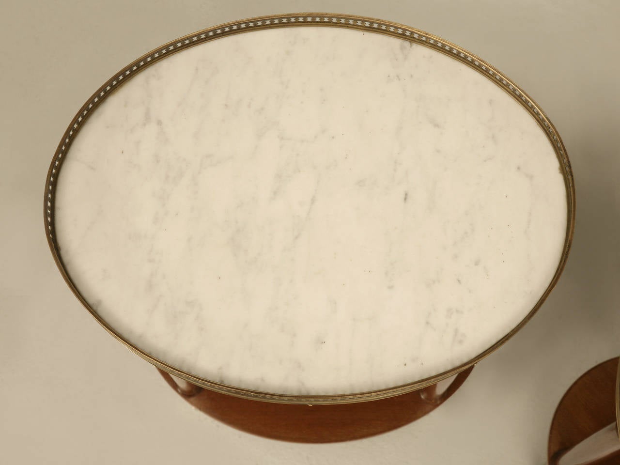 Louis XVI Style End Tables or Night Stands with Marble Tops