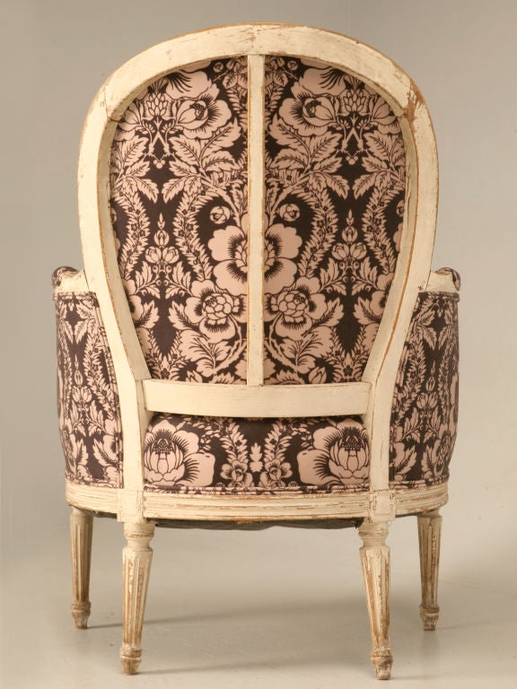 Original Paint French Louis XVI Upholstered Bergere 6