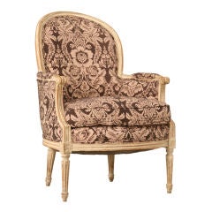 Original Paint French Louis XVI Upholstered Bergere