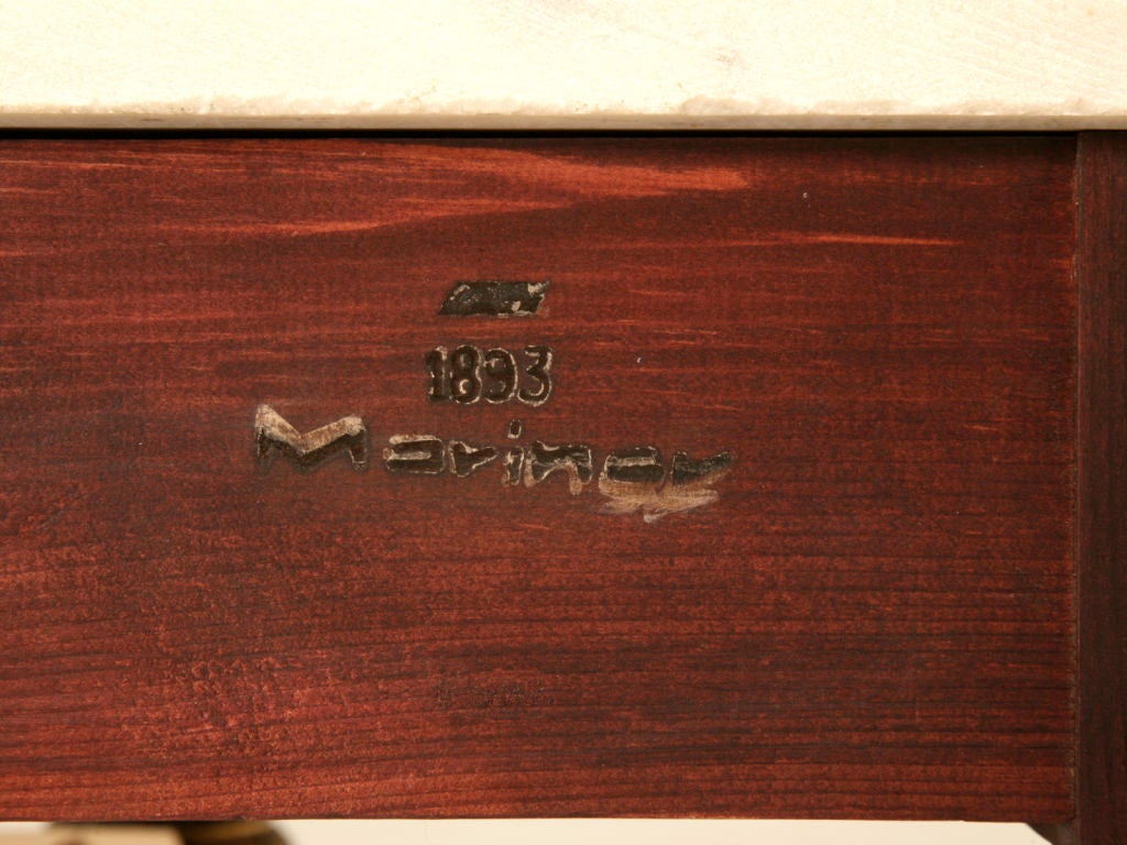 Fancy Vintage French Louis XVI Style Console Table w/Marble Top 5