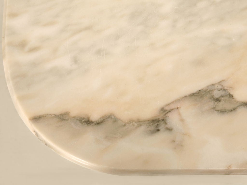 20th Century Fancy Vintage French Louis XVI Style Console Table w/Marble Top