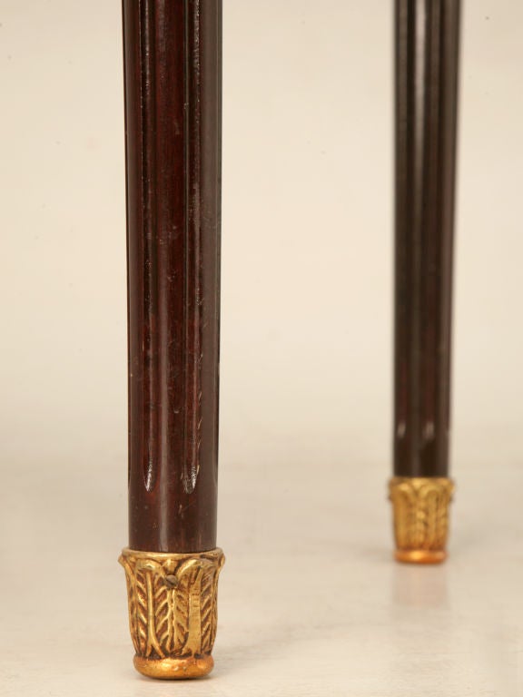 Fancy Vintage French Louis XVI Style Console Table w/Marble Top 4