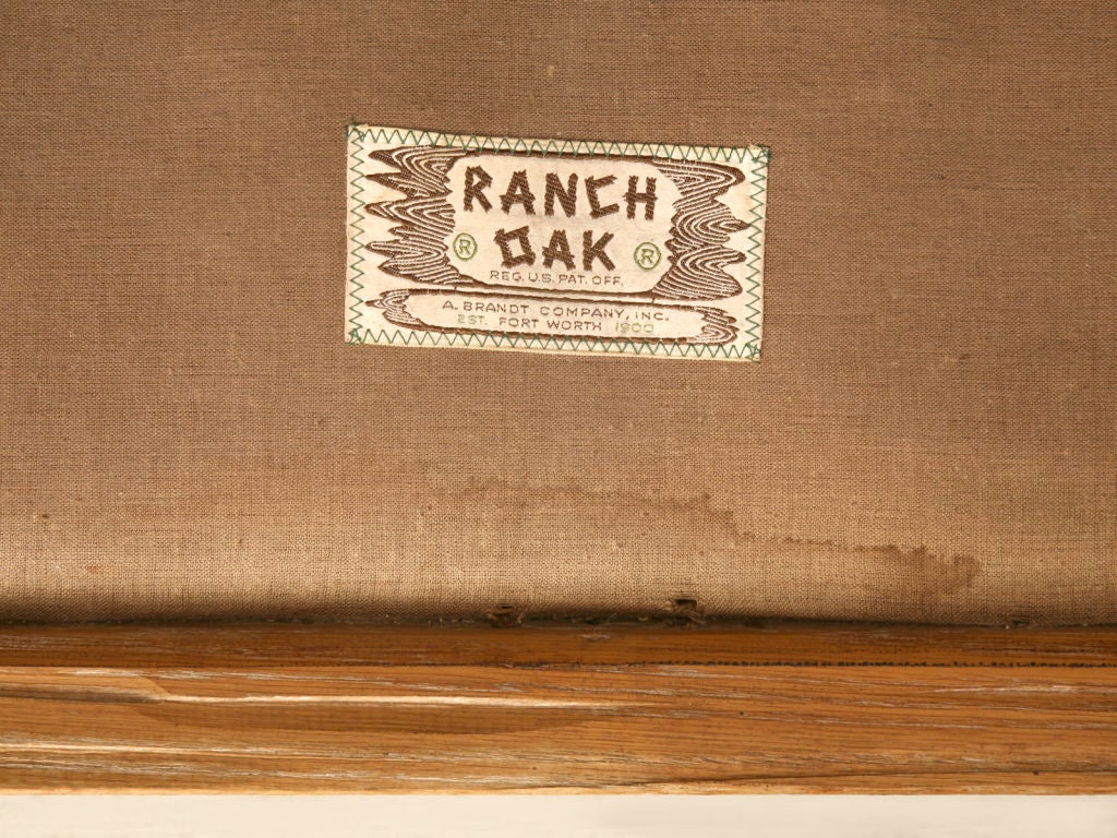 Vintage American Cowboy Ranch Oak Love-seat by A. Brandt 4