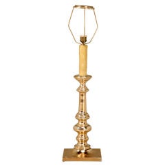 Large Vintage French Candlestick Wired as a Lamp