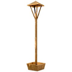 Original Antique French Faux Bois or Rustification Garden Lamp 8