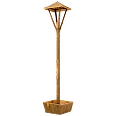 Original Antique French Faux Bois or Rustification Garden Lamp