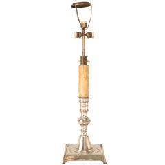 Large Vintage French Candlestick Wired as a Lamp