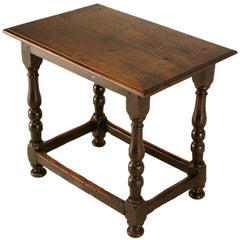 Incredible Early 18th C. Original Rustic French Side/End Table