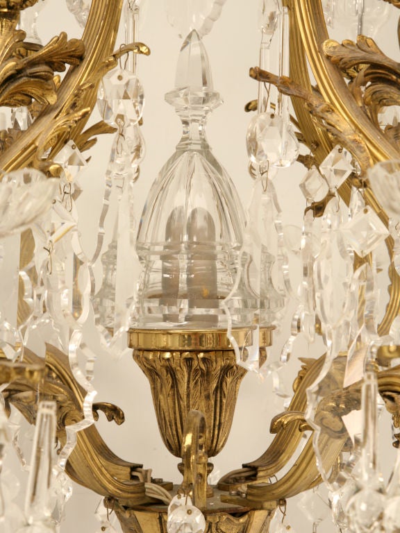 Spectacular Large French Baroque 8 light Cut Crystal Chandeler 3