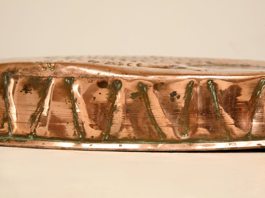 Mid-20th Century Old Copper Fish Decorated Food or Terrine Mold with Zinc Lining