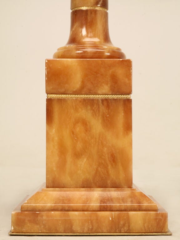 Vintage Pair of Italian Alabaster Floor Lamps by Marbro Lamp Co. 5