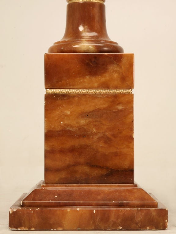 Vintage Pair of Italian Alabaster Floor Lamps by Marbro Lamp Co. 4