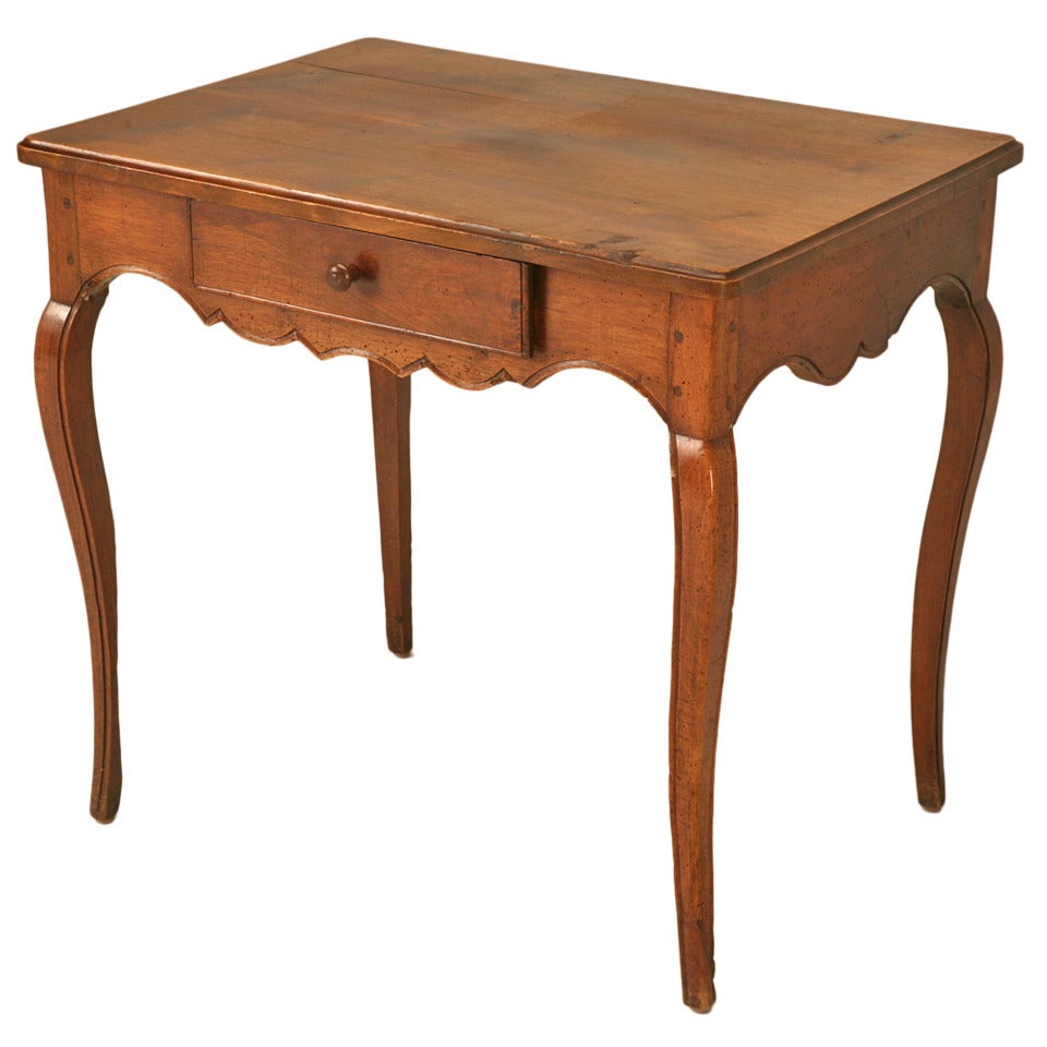 Original 18th C.Petite Antique French Louis XV Walnut Writing Table, Ladies Desk