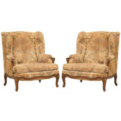 Pair of French Louis XV Grand Armchairs, circa 1900
