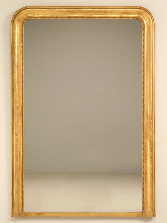 Large Antique French Louis Philippe Mirror w/Original Gilding