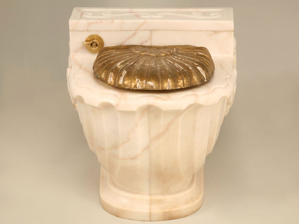 Vintage Sherle Wagner Luxury Carved Marble Toilet Cover (1 of 3) 3