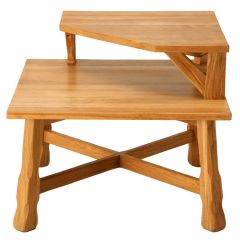 Used American 'Cowboy' Ranch Oak Corner Table by A. Brandt