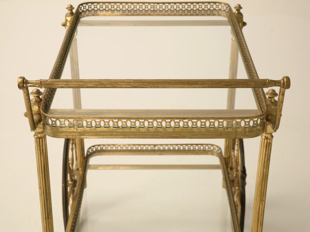 antique brass tea cart