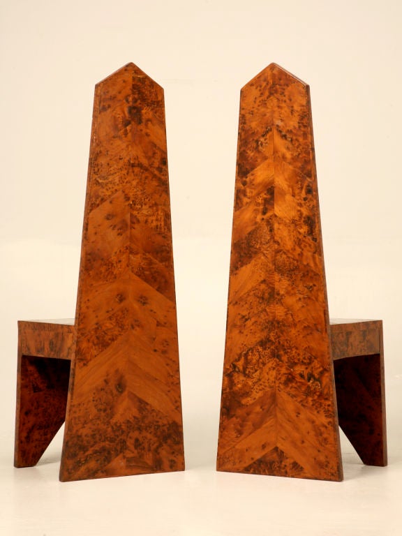 Magnificent Pair of Modern Design Obelisk Form Chairs 4