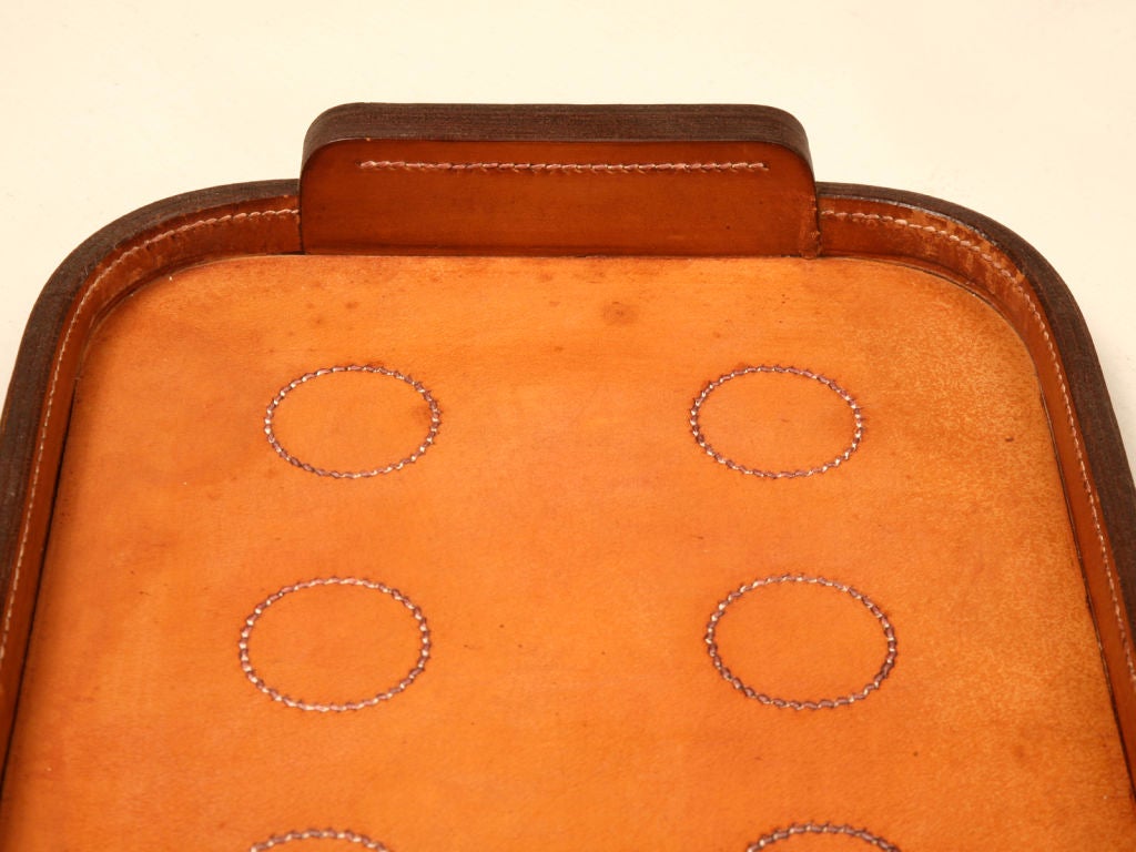 hermes tray leather