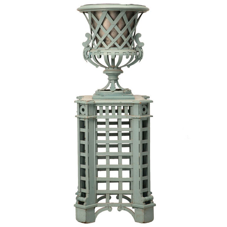 Antique French Exhibition Urn on Pedestal